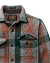 Filson Mackinaw Wool Jac-Shirt in Green/Orange/Grey Plaid