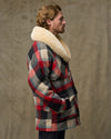 Filson Lined Wool Packer Coat in Red/Cream/Blue Plaid