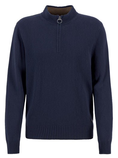 Barbour Kelson Half-Zip Jumper in Navy