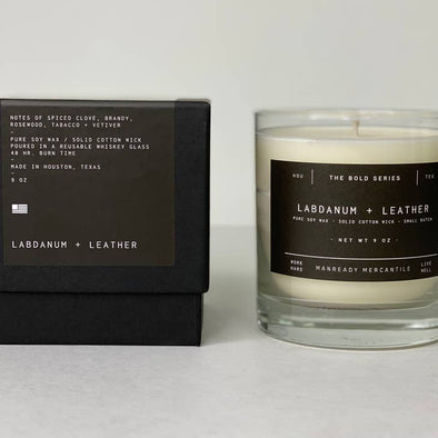 Manready Mercantile Labdanum + Leather Candle