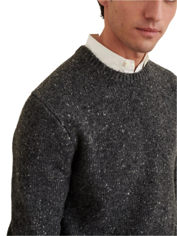 Alex Mill Donegal Crewneck Sweater in Charcoal