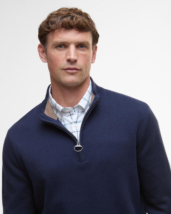 Barbour Kelson Half-Zip Jumper in Navy