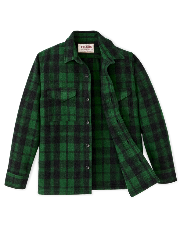 Filson Wool Jac-Shirt in Green/Black Plaid