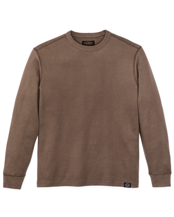Filson Waffle Knit Thermal Crewneck in Brown