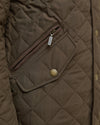 Barbour Shoveler Quilted Jacket in Dark Olive