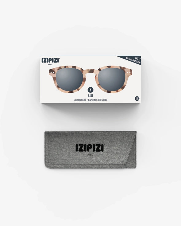 Izipizi C Frame Sunglasses in Light Tortoise with Grey Lenses