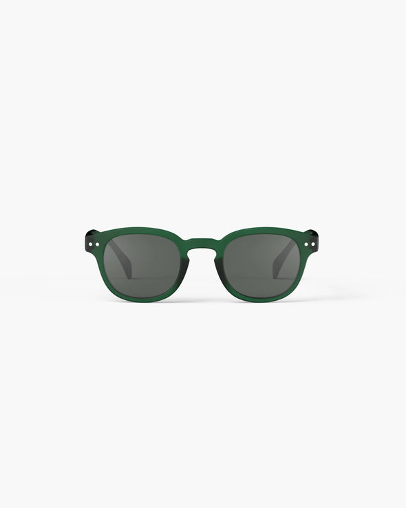 Izipizi C Frame Sunglasses in Green with Grey Lenses