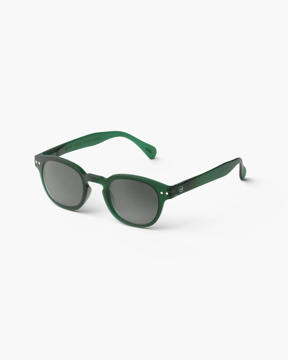 Izipizi C Frame Sunglasses in Green with Grey Lenses