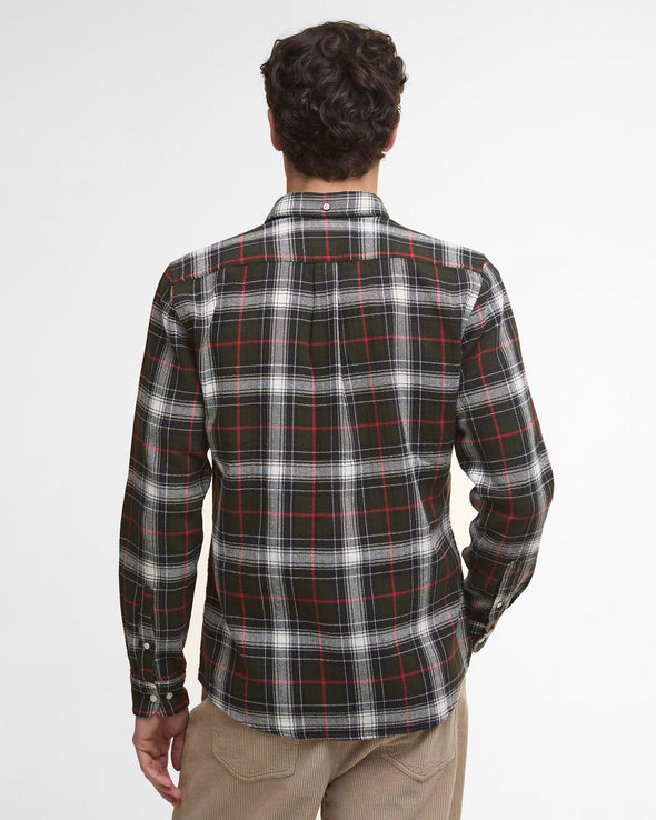 Barbour Whernside Tailored Long-Sleeved Shirt in Olive