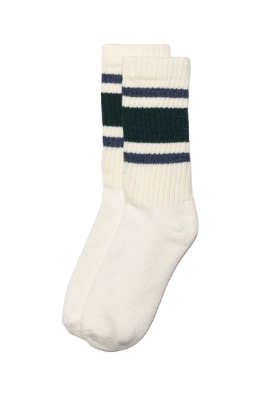 American Trench Retro Stripe Sock in Forest/Denim