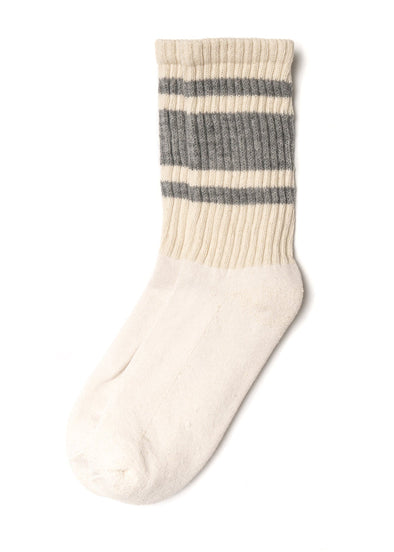 American Trench Mono Stripe Socks in Grey Heather