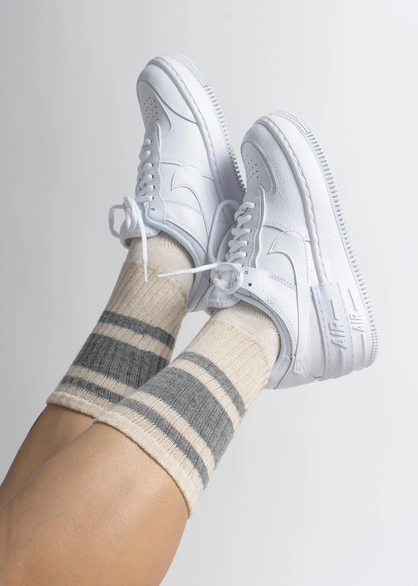 American Trench Mono Stripe Sock in Grey
