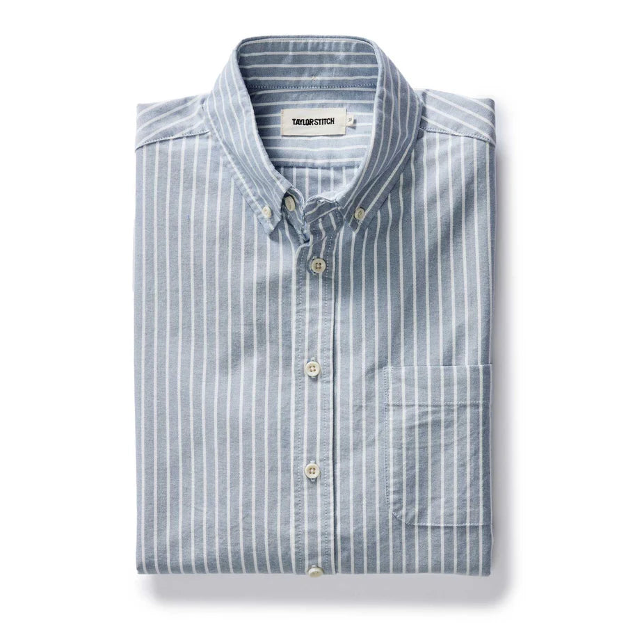 [ NERDY ]★23SS★OXFORD L S/SHIRT Taylor Stitch LS Oxford Shirt in Blue Sky Stripe