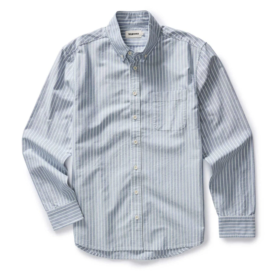 [ NERDY ]★23SS★OXFORD L S/SHIRT Taylor Stitch LS Oxford Shirt in Blue Sky Stripe
