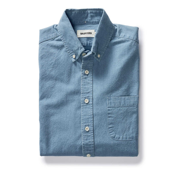 Taylor Stitch Jack LS Shirt in Washed Indigo Oxford