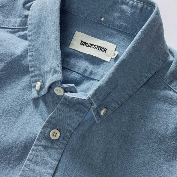 Taylor Stitch Jack LS Shirt in Washed Indigo Oxford