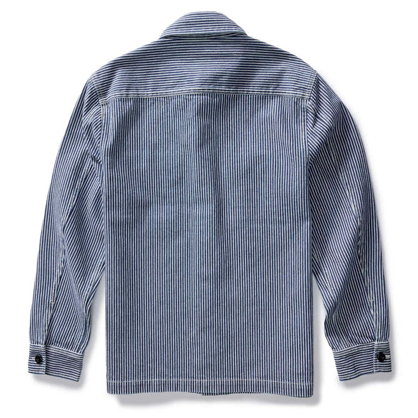 Taylor Stitch Shop Shirt Jacket in Indigo Railroad Stripe