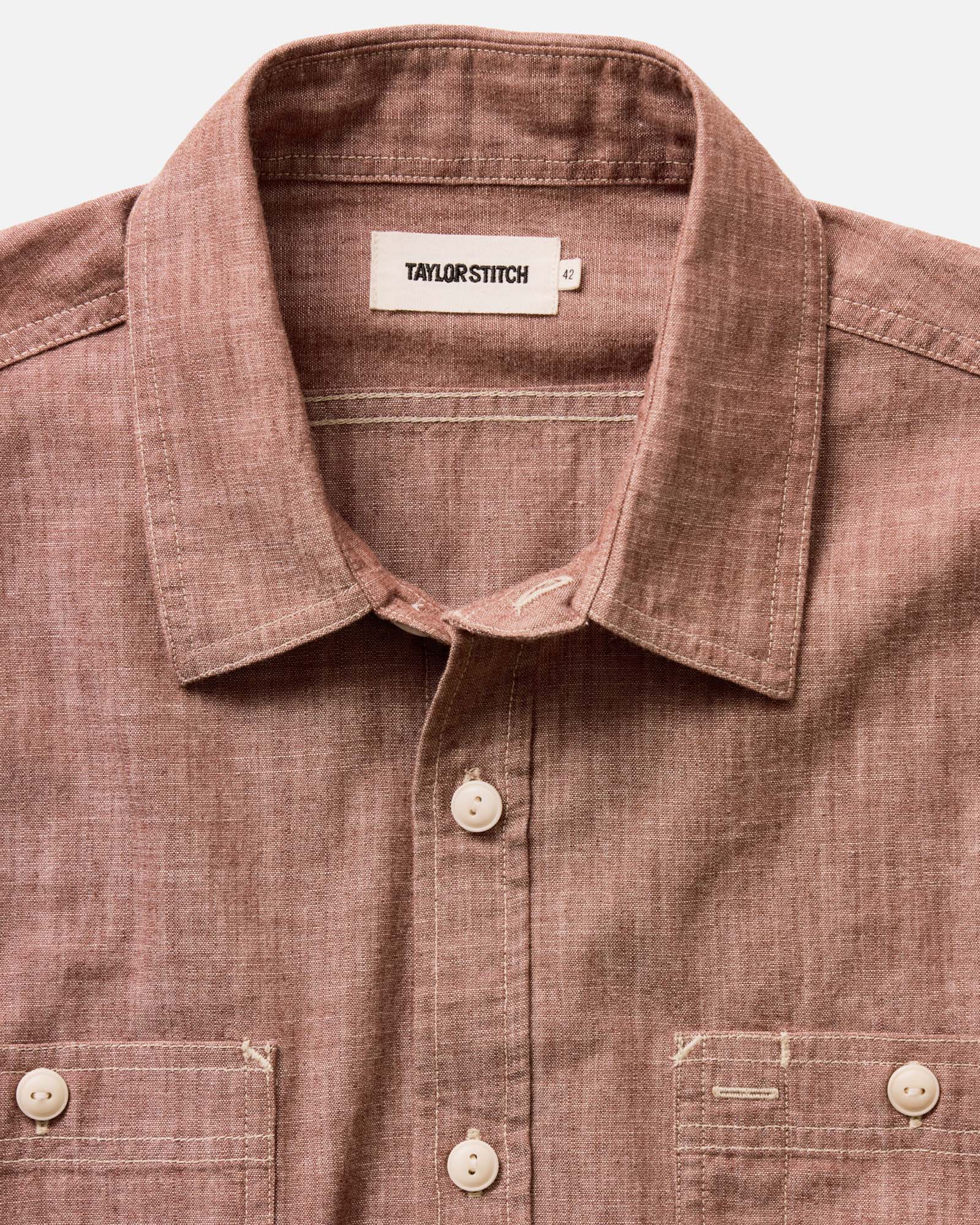 The Foundry Shirt in Brick Chambray - XL - 44 - Taylor Stitch
