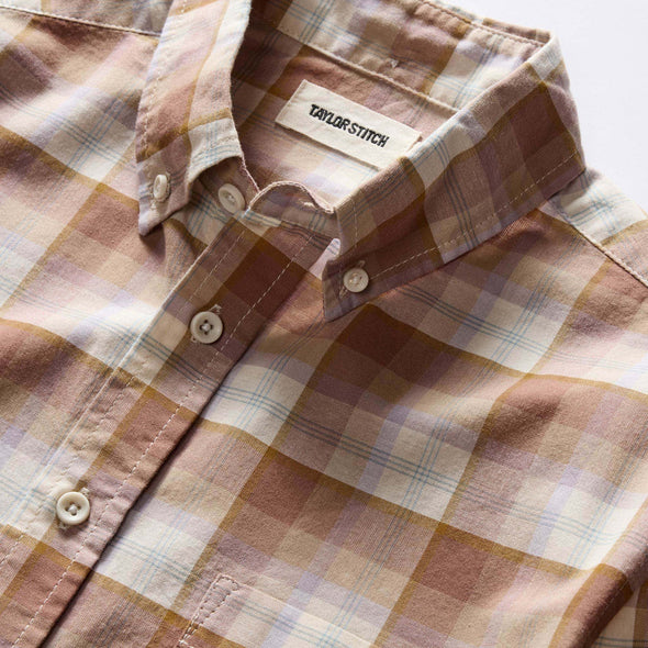 Taylor Stitch Jack LS Shirt in Baked Clay Plaid