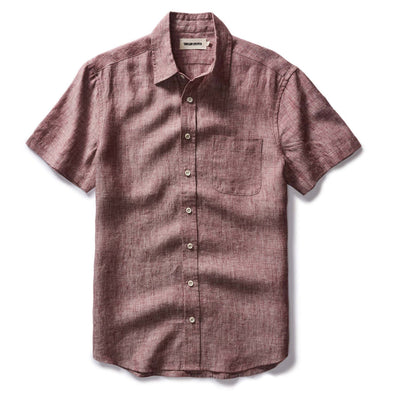 Taylor Stitch SS California Shirt in Dried Cherry Hemp