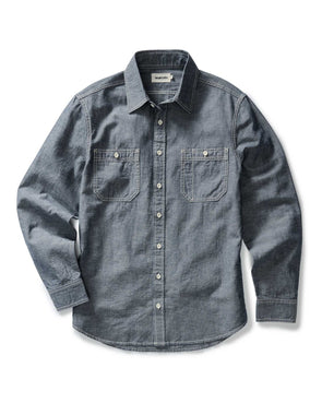 Taylor Stitch Utility Shirt in Rinsed Indigo Nep