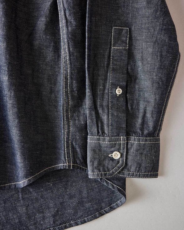 Taylor Stitch Utility Shirt in Rinsed Indigo Nep