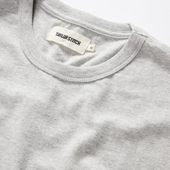 Taylor Stitch Organic Cotton SS Tee in Heather Grey