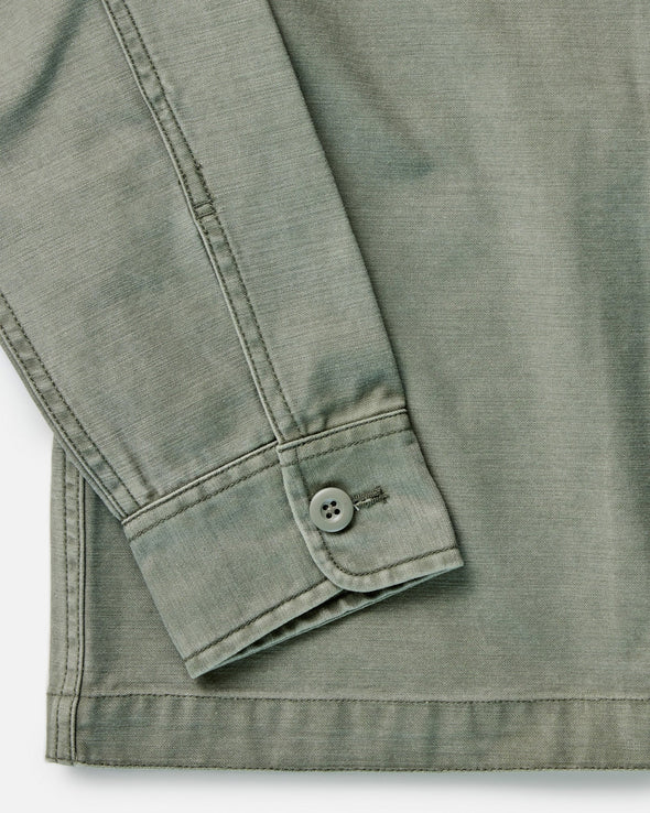 Taylor Stitch Surplus Shirt in Feild Olive Reverse Sateen