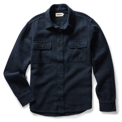 Taylor Stitch Ledge Shirt in Dark Navy Linen Tweed