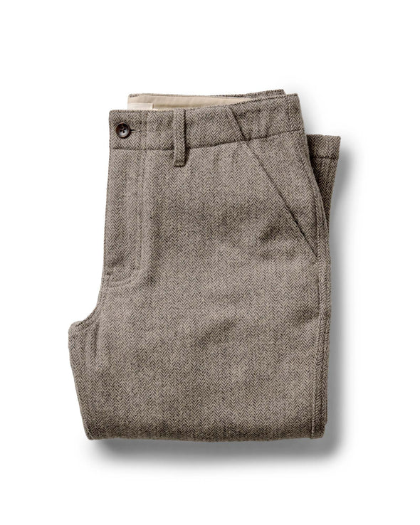 Taylor Stitch Carnegie Pant in Gravel Herringbone Wool