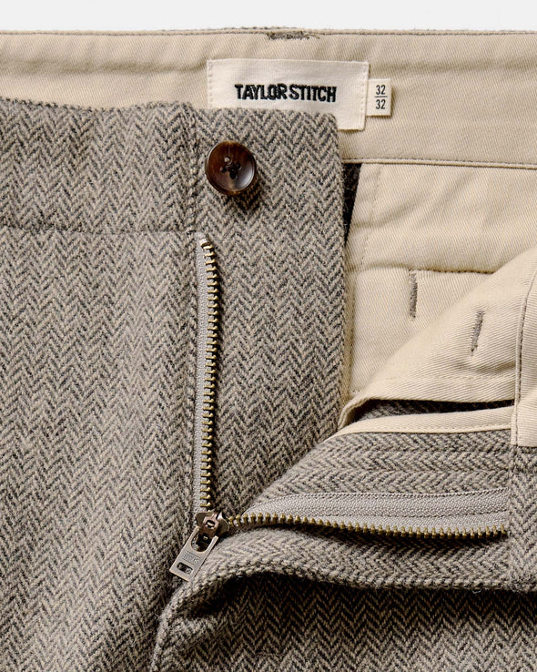 Taylor Stitch Carnegie Pant in Gravel Herringbone Wool