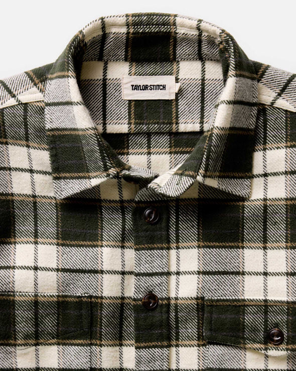 Taylor Stitch Crater Shirt in Forest Plaid