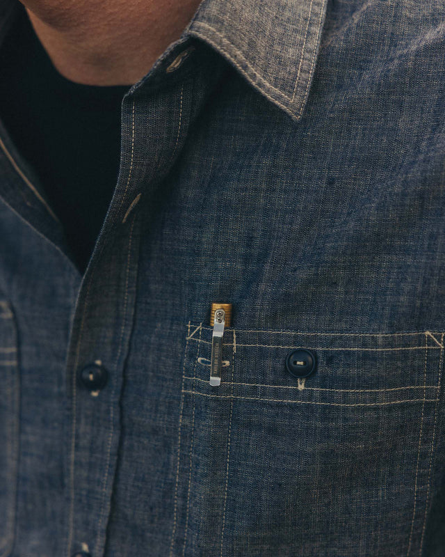 The Foundry Shirt in Rinsed Indigo Chambray - M - 40 - Taylor Stitch The Foundry Shirt in Rinsed Indigo Chambray - M - 40 - Taylor Stitch