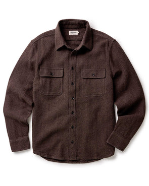 Taylor Stitch Ledge Shirt in Black Coffee Linen Tweed