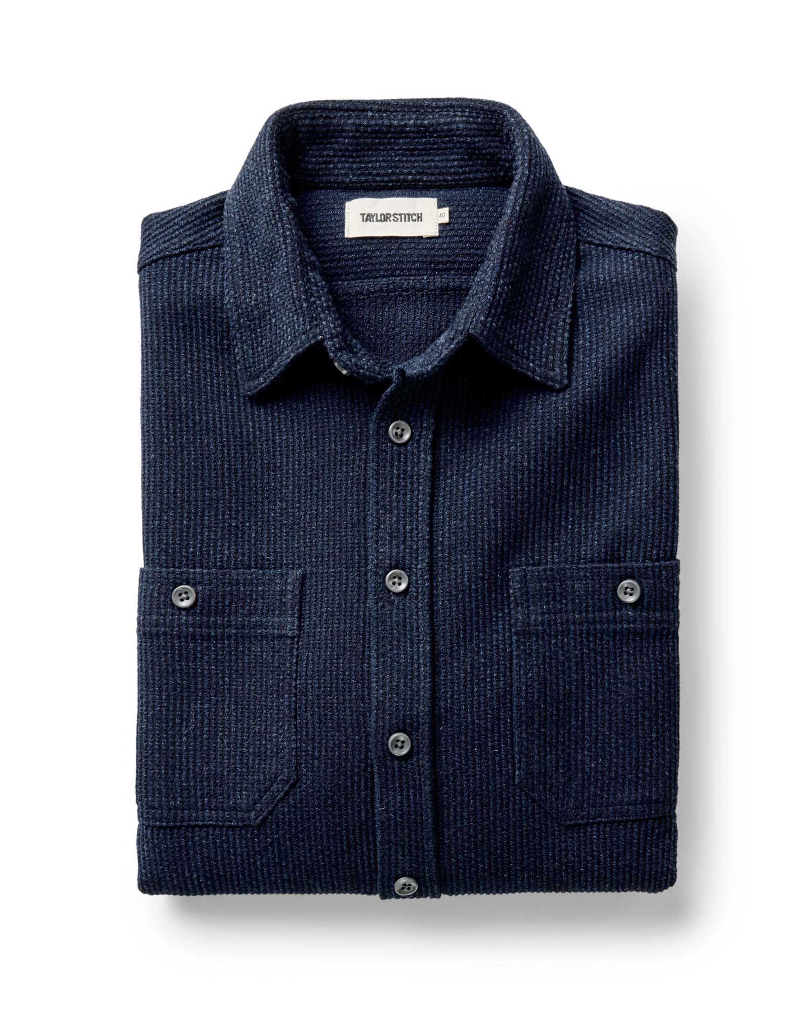 トップス DERES 6way sleeve shirt INDIGO Taylor Stitch Utility Shirt in Rinsed Indigo Sashiko