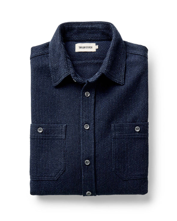 Taylor Stitch Utility Shirt in Rinsed Indigo Sashiko