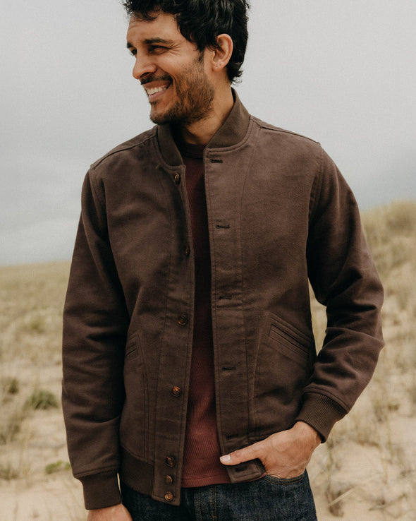 Taylor Stitch Cockpit Bomber in Soil Moleskin