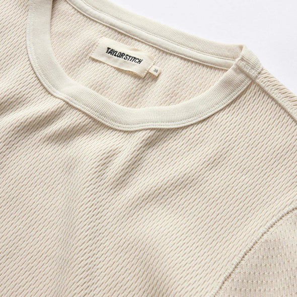 Taylor Stitch Organic Cotton Crew in Vintage White