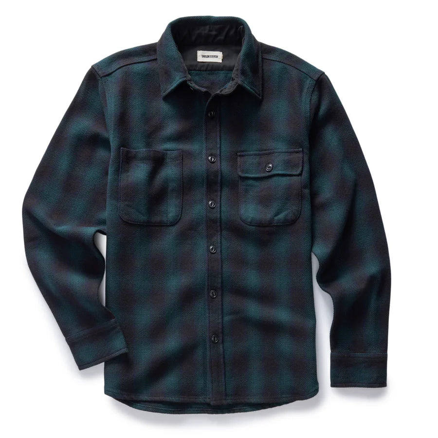 Taylor Stitch Moto Utility Shirt in Black Pine Plaid
