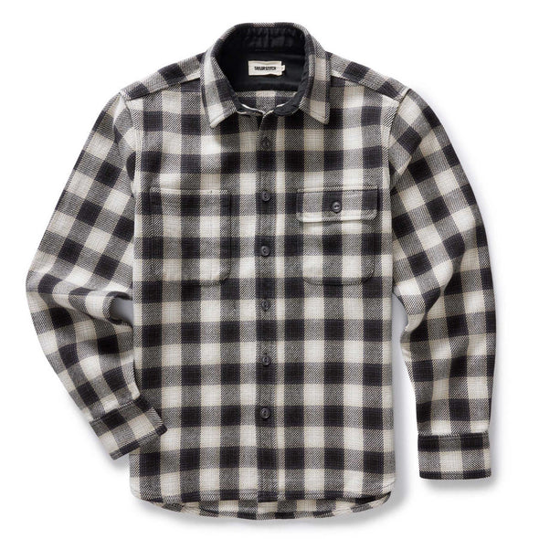 Taylor Stitch Moto Utility Shirt in White Smoke Plaid