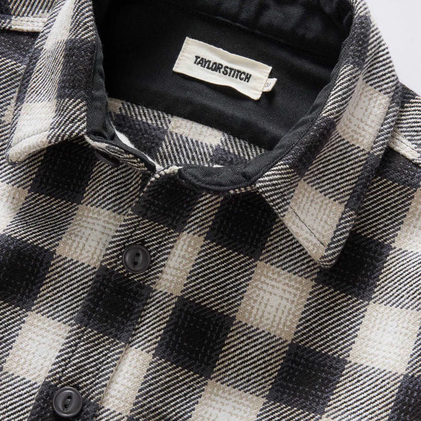 Taylor Stitch Moto Utility Shirt in White Smoke Plaid