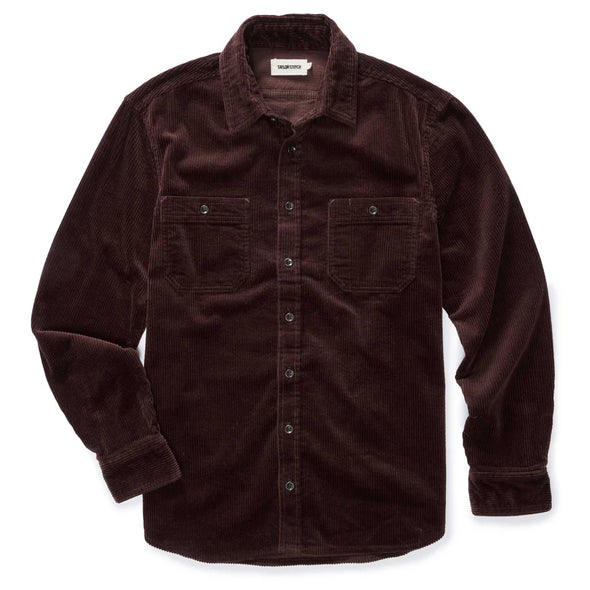 Taylor Stitch Utility Shirt in Burgundy Corduroy