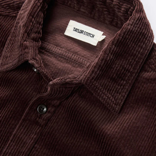 Taylor Stitch Utility Shirt in Burgundy Corduroy