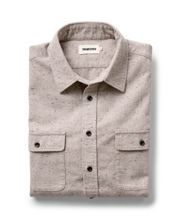 Taylor Stitch Yosemite LS Shirt in Oat Donegal