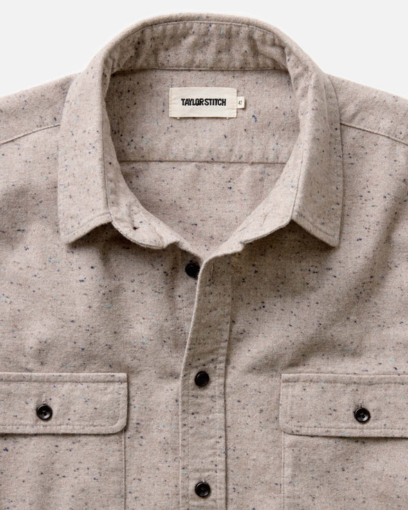 Taylor Stitch Yosemite LS Shirt in Oat Donegal