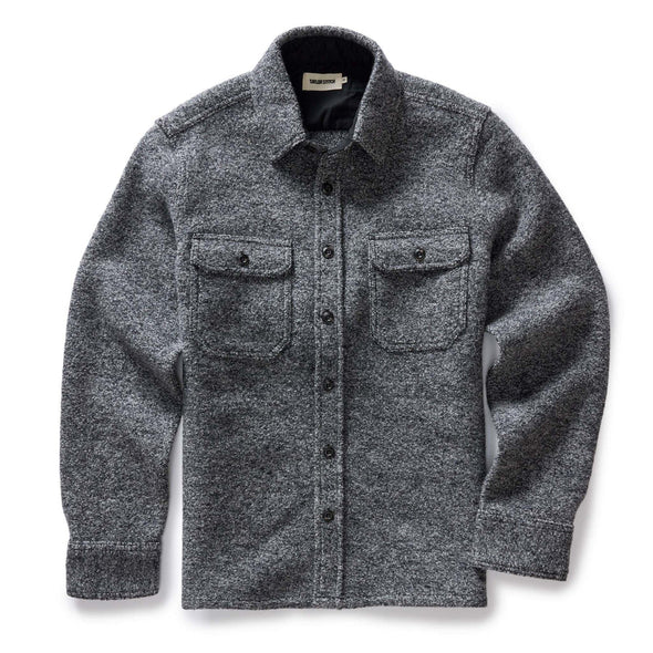 Taylor Stitch Connor Overshirt in Heather Ash Boucle