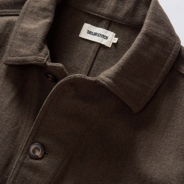 Taylor Stitch Ojai Jacket in Army Herringbone Wool
