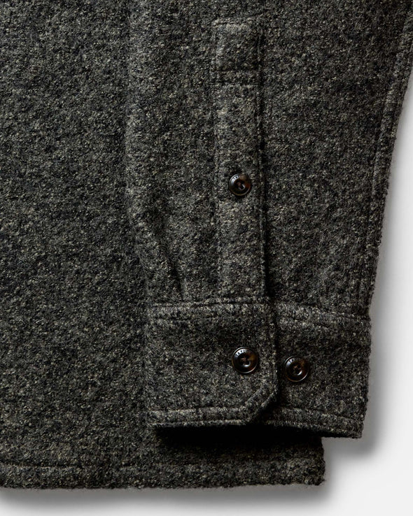 Taylor Stitch Connor Overshirt in Heather Olive Boucle