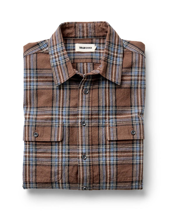 Taylor Stitch Craftsman Shirt in Brick Plaid