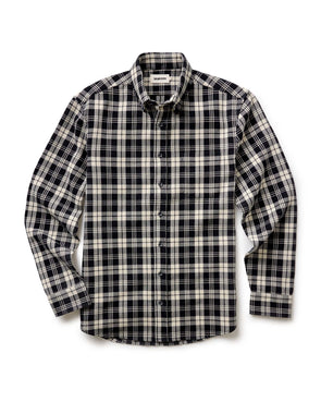 Taylor Stitch Jack LS Shirt in Coal Plaid Waffle